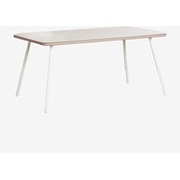 Sklum - Rechteckiger Esstisch aus Glas und Aluminium (160x90 cm) Arhiza Beige Tapioca von SKLUM