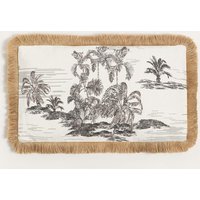 Rechteckiges Kissen (30X50 cm) Diwas Helles Grau Taupe - Sklum von SKLUM