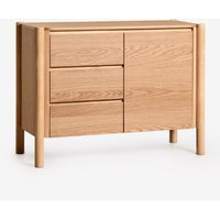 Sklum - Rechteckiges Sideboard 110x45 cm aus mdf mit Munden-Eichenfurnier Braun Eiche Sklum - Rechteckiges Sideboard 110x45 cm aus mdf mit Munden-Eichenfurnier Braun Eiche von SKLUM