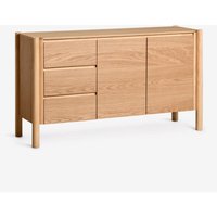 Sklum - Rechteckiges Sideboard 145x45 cm aus mdf mit Munden-Eichenfurnier Braun Eiche Sklum - Rechteckiges Sideboard 145x45 cm aus mdf mit Munden-Eichenfurnier Braun Eiche von SKLUM