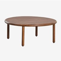 Sklum - Runder Couchtisch Olivia aus Akazienholz Akazienbraun dunkel Ø80 cm von SKLUM
