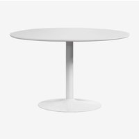 Sklum - Runder Esstisch aus mdf und Metall Yvetta Weiss Ø120 cm von SKLUM