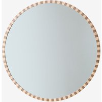 Sklum - Runder Wandspiegel aus Eichenholz (Ø110 cm) Sapeira Braun Eiche von SKLUM