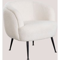 Sklum - Sessel aus Chenille Benos Weiß - Weiß von SKLUM