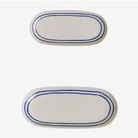 Sklum - Set aus 2 Tabletts in New Bone China Isolda Weiss Sklum - Set aus 2 Tabletts in New Bone China Isolda Weiss von SKLUM