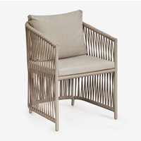 Sklum - Sophie Gartenstuhl mit Armlehnen aus Aluminium und geflochtenem Seil Moka Braun Sklum - Sophie Gartenstuhl mit Armlehnen aus Aluminium und geflochtenem Seil Moka Braun von SKLUM