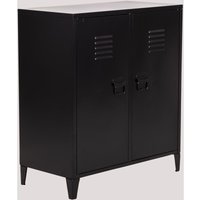 Sklum - Spind-Sideboard mit 2 Türen aus Stahl Pohpli Schwarz Carbon von SKLUM