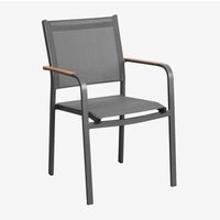 Sklum - Stapelbarer Gartenstuhl aus Aluminium Archer Grau Graphit Sklum - Stapelbarer Gartenstuhl aus Aluminium Archer Grau Graphit von SKLUM