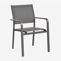 Sklum - Stapelbarer Gartenstuhl aus Aluminium Archer Grau Graphit Sklum - Stapelbarer Gartenstuhl aus Aluminium Archer Grau Graphit von SKLUM