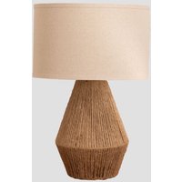 Sklum - Tischlampe aus Leinen Vasil Braun Natur Sklum - Tischlampe aus Leinen Vasil Braun Natur von SKLUM