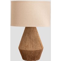 Tischlampe aus Leinen Vasil Braun Natur - Sklum von SKLUM