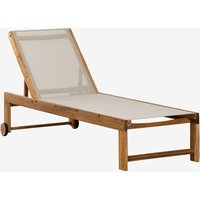 Sklum - Valerys verstellbare Sonnenliege aus Holz Beige Tapioca Sklum - Valerys verstellbare Sonnenliege aus Holz Beige Tapioca von SKLUM