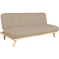 Sklum - Verstellbares 3-Sitzer Sofa aus Leinen Juhli Braun Weizen - Braun Weizen von SKLUM