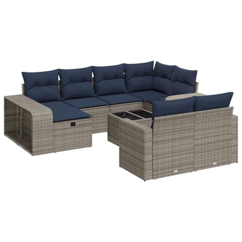 SKM 11-TLG. Garten-Sofagarnitur mit Kissen Grau Poly Rattan,Möbel,Gartenmöbel,Gartenmöbel-Sets,Grau,84.8 kg,3326075 SKM 11-TLG. Garten-Sofagarnitur mit Kissen Grau Poly Rattan,Möbel,Gartenmöbel,Gartenmöbel-Sets,Grau,84.8 kg,3326075 von SKM