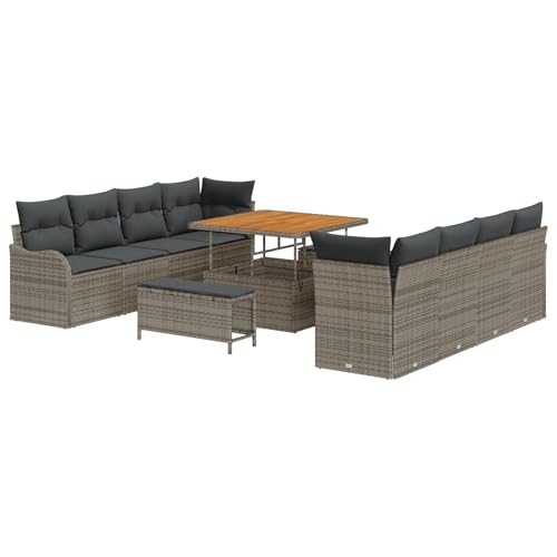 SKM 11-teiliges Garten-Sofa-Set mit Kissen in Grau aus Poly-Rattan Akazien,Möbel,Gartenmöbel,Gartensitzmöbel,Gartensofas,Grau,99.2KG,3364198 SKM 11-teiliges Garten-Sofa-Set mit Kissen in Grau aus Poly-Rattan Akazien,Möbel,Gartenmöbel,Gartensitzmöbel,Gartensofas,Grau,99.2KG,3364198 von SKM