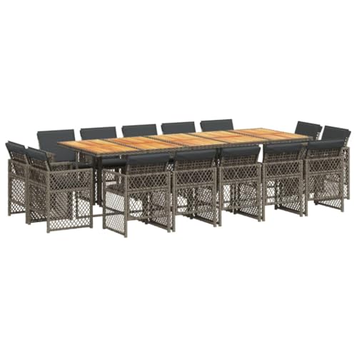 SKM 15-TLG. Garten-Essgruppe mit Kissen Grau Poly Rattan,Möbel,Gartenmöbel,Gartenmöbel-Sets,Grau,149.4 kg,3210878 SKM 15-TLG. Garten-Essgruppe mit Kissen Grau Poly Rattan,Möbel,Gartenmöbel,Gartenmöbel-Sets,Grau,149.4 kg,3210878 von SKM