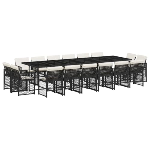 SKM 17-TLG. Garten-Essgruppe mit Kissen Schwarz Poly Rattan,Möbel,Gartenmöbel,Gartenmöbel-Sets,Schwarz,175.75 kg,3210882 SKM 17-TLG. Garten-Essgruppe mit Kissen Schwarz Poly Rattan,Möbel,Gartenmöbel,Gartenmöbel-Sets,Schwarz,175.75 kg,3210882 von SKM