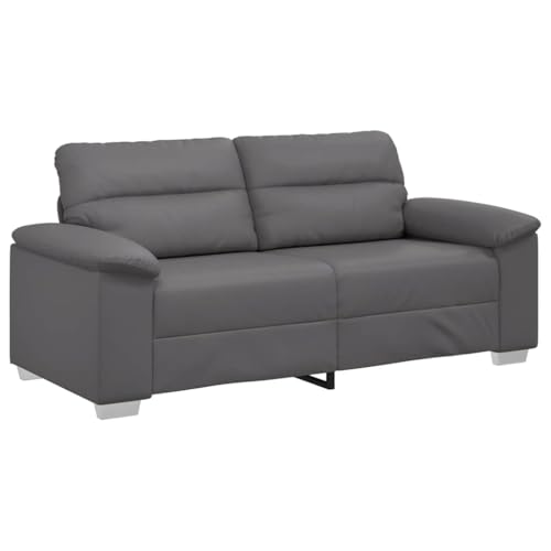 SKM 2-Sitzer-Sofa Grau 140 cm Kunstleder,Möbel,Sofas,Grau,27.8 kg,4105340 von SKM
