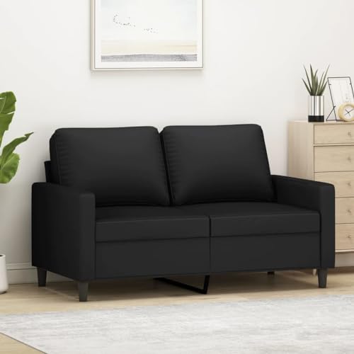 SKM 2-Sitzer-Sofa Schwarz 120 cm Samt,Möbel,Sofas,Schwarz,20.9KG,359194 von SKM