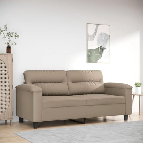 SKM 2-Sitzer-Sofa Taupe 140 cm Mikrofasergewebe,Möbel,Sofas,Taupe,24.25KG,359561 von SKM