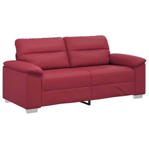 SKM 2-Sitzer-Sofa Weinrot 140 cm Kunstleder,Möbel,Sofas,Rot,27.8 kg,4105341 von SKM