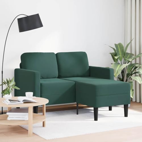 SKM 2-Sitzer-Sofa mit Chaiselongue L-Form Dunkelgrün 125 cm Samt,Möbel,Sofas,Grün,27.2 kg,4107071 SKM 2-Sitzer-Sofa mit Chaiselongue L-Form Dunkelgrün 125 cm Samt,Möbel,Sofas,Grün,27.2 kg,4107071 von SKM