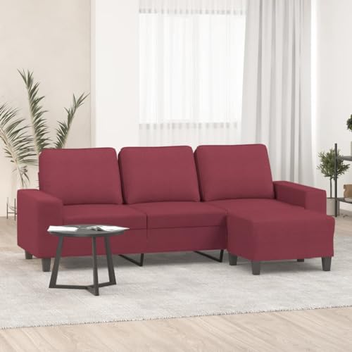 SKM 3-Sitzer-Sofa mit Hocker Weinrot 180 cm Stoff,Möbel,Sofas,Rot,36.25KG,3201157 SKM 3-Sitzer-Sofa mit Hocker Weinrot 180 cm Stoff,Möbel,Sofas,Rot,36.25KG,3201157 von SKM