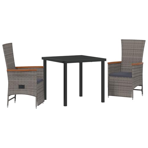 SKM 3-teiliges Garten-Esszimmer-Set mit Kissen grau Poly-Rattan,Möbel,Gartenmöbel,Gartensitzmöbel,Gartenstühle,Grau,38.6KG,3379450 SKM 3-teiliges Garten-Esszimmer-Set mit Kissen grau Poly-Rattan,Möbel,Gartenmöbel,Gartensitzmöbel,Gartenstühle,Grau,38.6KG,3379450 von SKM