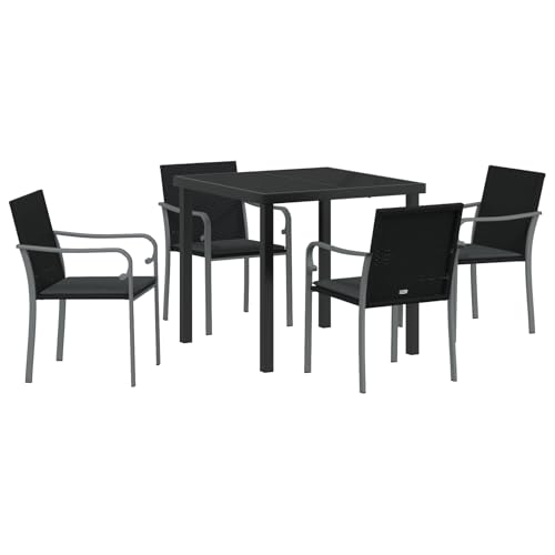SKM 5-TLG. Garten-Essgruppe mit Kissen Schwarz Poly Rattan,Möbel,Gartenmöbel,Gartensitzmöbel,Gartenstühle,Schwarz,42.4KG,3379052 SKM 5-TLG. Garten-Essgruppe mit Kissen Schwarz Poly Rattan,Möbel,Gartenmöbel,Gartensitzmöbel,Gartenstühle,Schwarz,42.4KG,3379052 von SKM