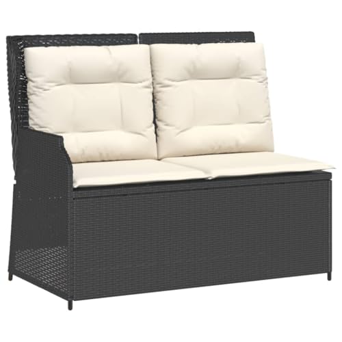SKM 5-TLG. Garten-Lounge-Set mit Kissen Schwarz Poly Rattan,Möbel,Gartenmöbel,Gartenmöbel-Sets,Schwarz,66.8 kg,3262471 von SKM