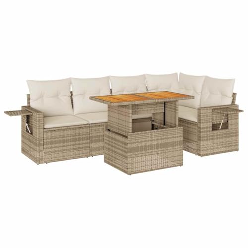 SKM 6-TLG. Garten-Sofagarnitur mit Kissen Beige Poly Rattan,Möbel,Gartenmöbel,Gartenmöbel-Sets,Beige,60.7 kg,3327152 SKM 6-TLG. Garten-Sofagarnitur mit Kissen Beige Poly Rattan,Möbel,Gartenmöbel,Gartenmöbel-Sets,Beige,60.7 kg,3327152 von SKM