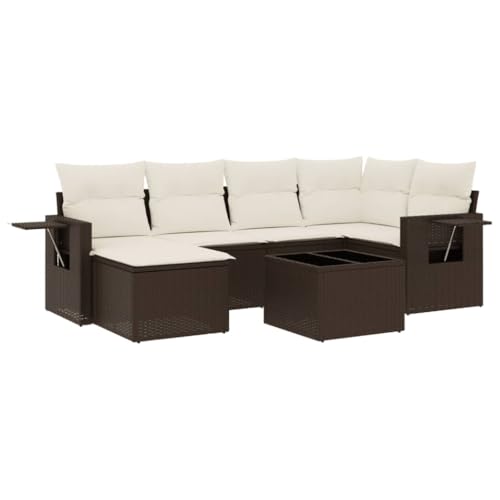 SKM 7-TLG. Garten-Sofagarnitur mit Kissen Braun Poly Rattan,Möbel,Gartenmöbel,Gartenmöbel-Sets,Braun,60 kg,3252810 SKM 7-TLG. Garten-Sofagarnitur mit Kissen Braun Poly Rattan,Möbel,Gartenmöbel,Gartenmöbel-Sets,Braun,60 kg,3252810 von SKM