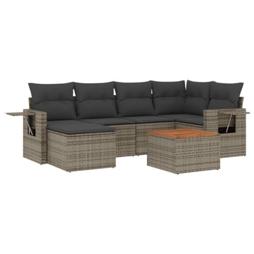 SKM 7-TLG. Garten-Sofagarnitur mit Kissen Grau Poly Rattan,Möbel,Gartenmöbel,Gartenmöbel-Sets,Grau,60 kg,3256998 SKM 7-TLG. Garten-Sofagarnitur mit Kissen Grau Poly Rattan,Möbel,Gartenmöbel,Gartenmöbel-Sets,Grau,60 kg,3256998 von SKM