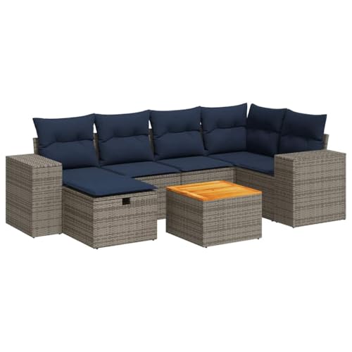 SKM 7-TLG. Garten-Sofagarnitur mit Kissen Grau Poly Rattan,Möbel,Gartenmöbel,Gartenmöbel-Sets,Grau,62.5 kg,3325876 SKM 7-TLG. Garten-Sofagarnitur mit Kissen Grau Poly Rattan,Möbel,Gartenmöbel,Gartenmöbel-Sets,Grau,62.5 kg,3325876 von SKM