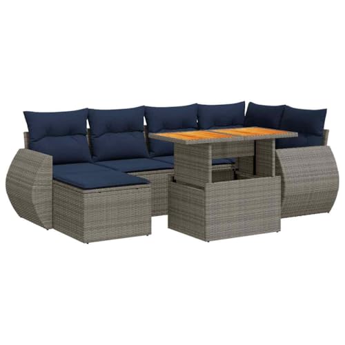 SKM 7-TLG. Garten-Sofagarnitur mit Kissen Grau Poly Rattan,Möbel,Gartenmöbel,Gartenmöbel-Sets,Grau,64.5 kg,3327288 SKM 7-TLG. Garten-Sofagarnitur mit Kissen Grau Poly Rattan,Möbel,Gartenmöbel,Gartenmöbel-Sets,Grau,64.5 kg,3327288 von SKM