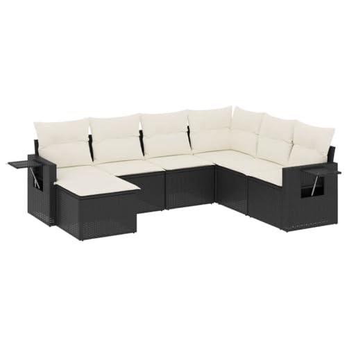 SKM 7-TLG. Garten-Sofagarnitur mit Kissen Schwarz Poly Rattan,Möbel,Gartenmöbel,Gartenmöbel-Sets,Schwarz,60 kg,3252833 SKM 7-TLG. Garten-Sofagarnitur mit Kissen Schwarz Poly Rattan,Möbel,Gartenmöbel,Gartenmöbel-Sets,Schwarz,60 kg,3252833 von SKM