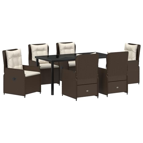 SKM 7-teiliges Garten Essset Braun Poly Rattan,Möbel,Gartenmöbel,Gartensitzmöbel,Gartenstühle,Braun,90.7KG,3380950 SKM 7-teiliges Garten Essset Braun Poly Rattan,Möbel,Gartenmöbel,Gartensitzmöbel,Gartenstühle,Braun,90.7KG,3380950 von SKM