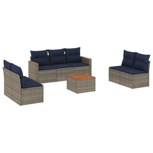 SKM 8-teiliges Gartensofa-Set mit Kissen, grau, Polyrattan,Möbel,Gartenmöbel,Gartenmöbel-Sets,Grau,60 kg,3225886 SKM 8-teiliges Gartensofa-Set mit Kissen, grau, Polyrattan,Möbel,Gartenmöbel,Gartenmöbel-Sets,Grau,60 kg,3225886 von SKM
