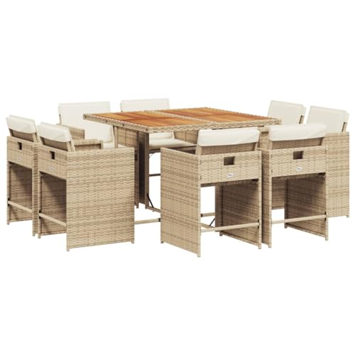 SKM 9-TLG. Garten-Essgruppe mit Kissen Beige Poly Rattan,Möbel,Gartenmöbel,Gartenmöbel-Sets,Beige,74.9 kg,3211204 SKM 9-TLG. Garten-Essgruppe mit Kissen Beige Poly Rattan,Möbel,Gartenmöbel,Gartenmöbel-Sets,Beige,74.9 kg,3211204 von SKM