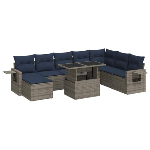 SKM 9-TLG. Garten-Sofagarnitur mit Kissen Grau Poly Rattan Akazie,Möbel,Gartenmöbel,Gartenmöbel-Sets,Grau,83.2 kg,3326532 SKM 9-TLG. Garten-Sofagarnitur mit Kissen Grau Poly Rattan Akazie,Möbel,Gartenmöbel,Gartenmöbel-Sets,Grau,83.2 kg,3326532 von SKM