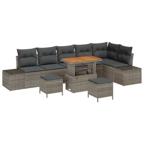 SKM 9-teiliges Garten Sofa Set mit Kissen Grau Poly Rattan Akazie,Möbel,Gartenmöbel,Gartensitzmöbel,Gartensofas,Grau,76KG,3364758 SKM 9-teiliges Garten Sofa Set mit Kissen Grau Poly Rattan Akazie,Möbel,Gartenmöbel,Gartensitzmöbel,Gartensofas,Grau,76KG,3364758 von SKM