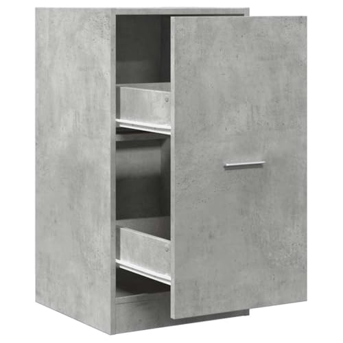 SKM Apothekerschrank Betongrau 40x41x77,5 cm Holzwerkstoff,Möbel,Schränke,Aufbewahrungsschränke & Schließfächer,Grau,19.4 kg,855190 von SKM
