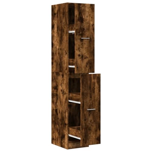 SKM Apothekerschrank Räuchereiche 30x41x174,5 cm Holzwerkstoff,Möbel,Schränke,Aufbewahrungsschränke & Schließfächer,Braun,34.8 kg,3309631 von SKM