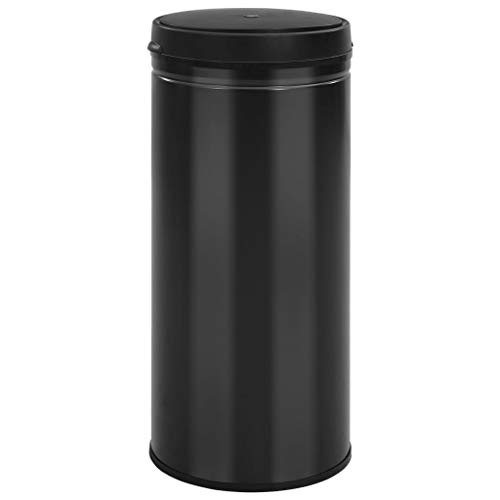 SKM Automatischer Sensor-Mülleimer 80 L Kohlenstoffstahl Schwarz,Heim & Garten,Haushaltsbedarf,Abfallbehälter,Mülltonnen & Abfalleimer,Schwarz,5.56 kg,322703 von SKM