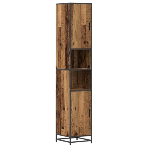 SKM Badezimmer Schrank Altholz 35 x 37,5 x 188,5 cm Holzwerkstoff,Möbel,Möbelgarnituren,Badezimmermöbel-Sets,Braun,40.34 kg,3402317 von SKM