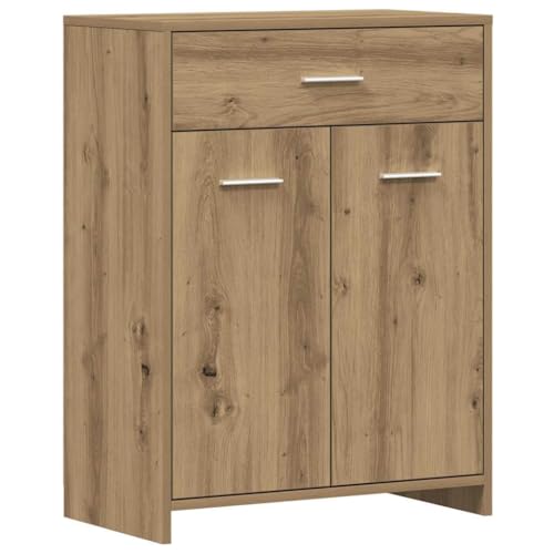 SKM Badschrank Artisan-Eiche 60x33x80 cm Holzwerkstoff,Möbel,Möbelgarnituren,Badezimmermöbel-Sets,Braun,20.06 kg,856288 von SKM