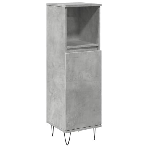 SKM Badschrank Betongrau 30x30x100 cm Holzwerkstoff,Möbel,Möbelgarnituren,Badezimmermöbel-Sets,Grau,13.19 kg,857207 von SKM
