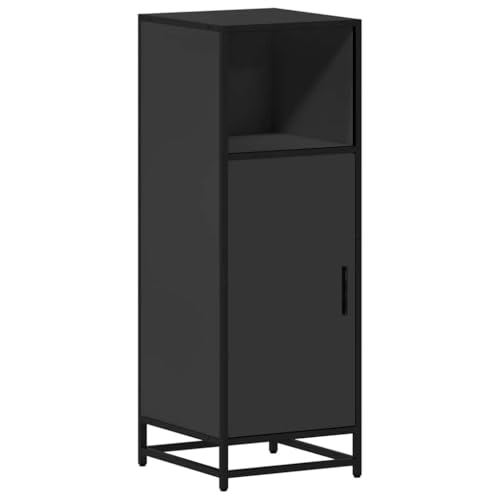 SKM Badschrank Schwarz 35x37,5x100 cm Holzwerkstoff,Möbel,Möbelgarnituren,Badezimmermöbel-Sets,Schwarz,20.2KG,849239 von SKM