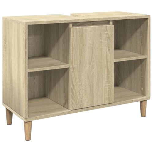 SKM Badschrank Sonoma-Eiche 80x33x60 cm Holzwerkstoff,Möbel,Schränke,Spiegel- & Waschbeckenunterschränke,Badezimmerwaschtische,Braun,18.46 kg,857131 SKM Badschrank Sonoma-Eiche 80x33x60 cm Holzwerkstoff,Möbel,Schränke,Spiegel- & Waschbeckenunterschränke,Badezimmerwaschtische,Braun,18.46 kg,857131 von SKM