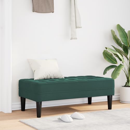 SKM Bank Dunkelgrün 113x57x39 cm Samt,Möbel,Sitzbänke,Grün,10.2KG,42001949 von SKM